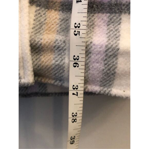 Sanctuary Plaid Sherpa quilted Sherpa shacket coat oversized small - Picture 6 of 12